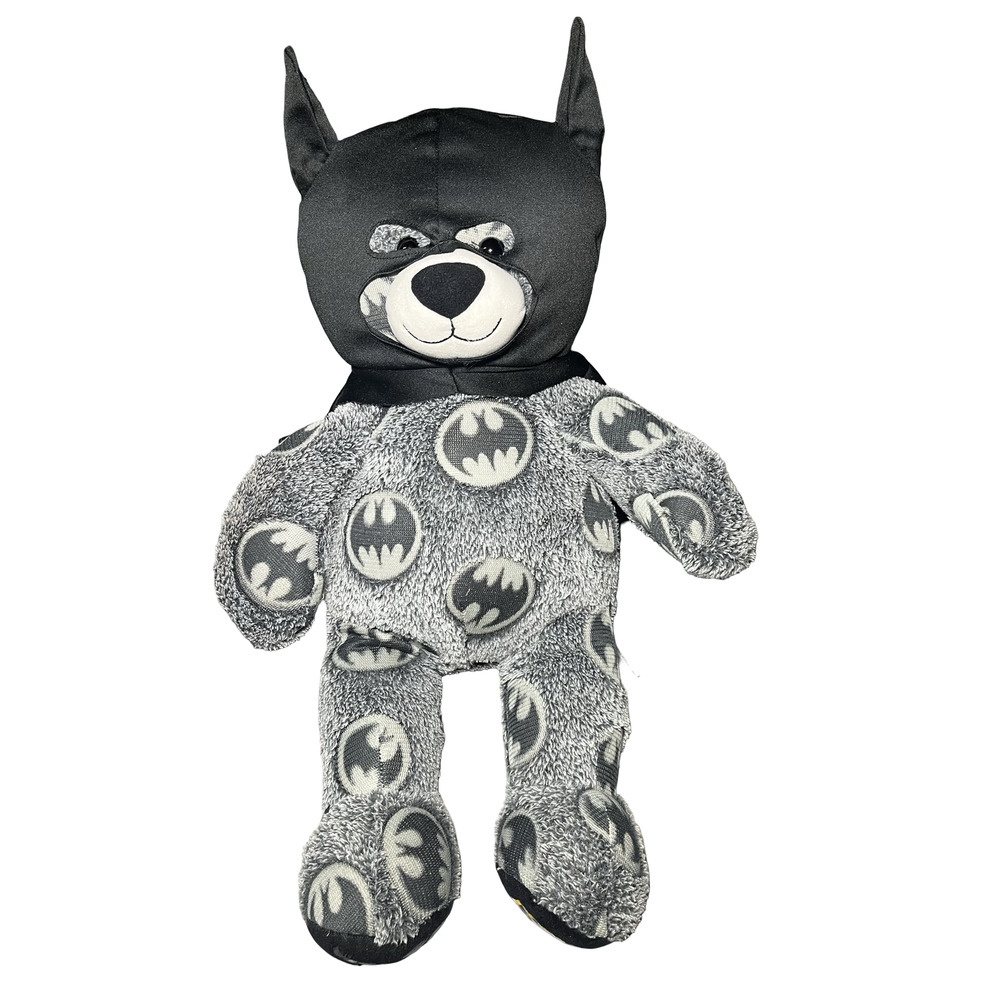 Build-A-Bear Workshop Batman Bear Plush Stuffed Animal Toy Gray Medium Cape DC